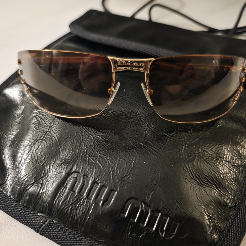 Dior Brown and Gold Sunglasses